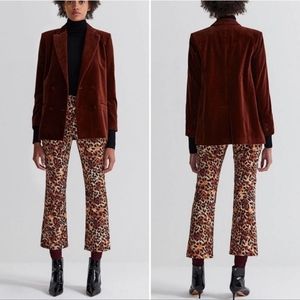 AG Adriano Goldschmied Jodi Crop Pant Cheetah Print Size 32‎